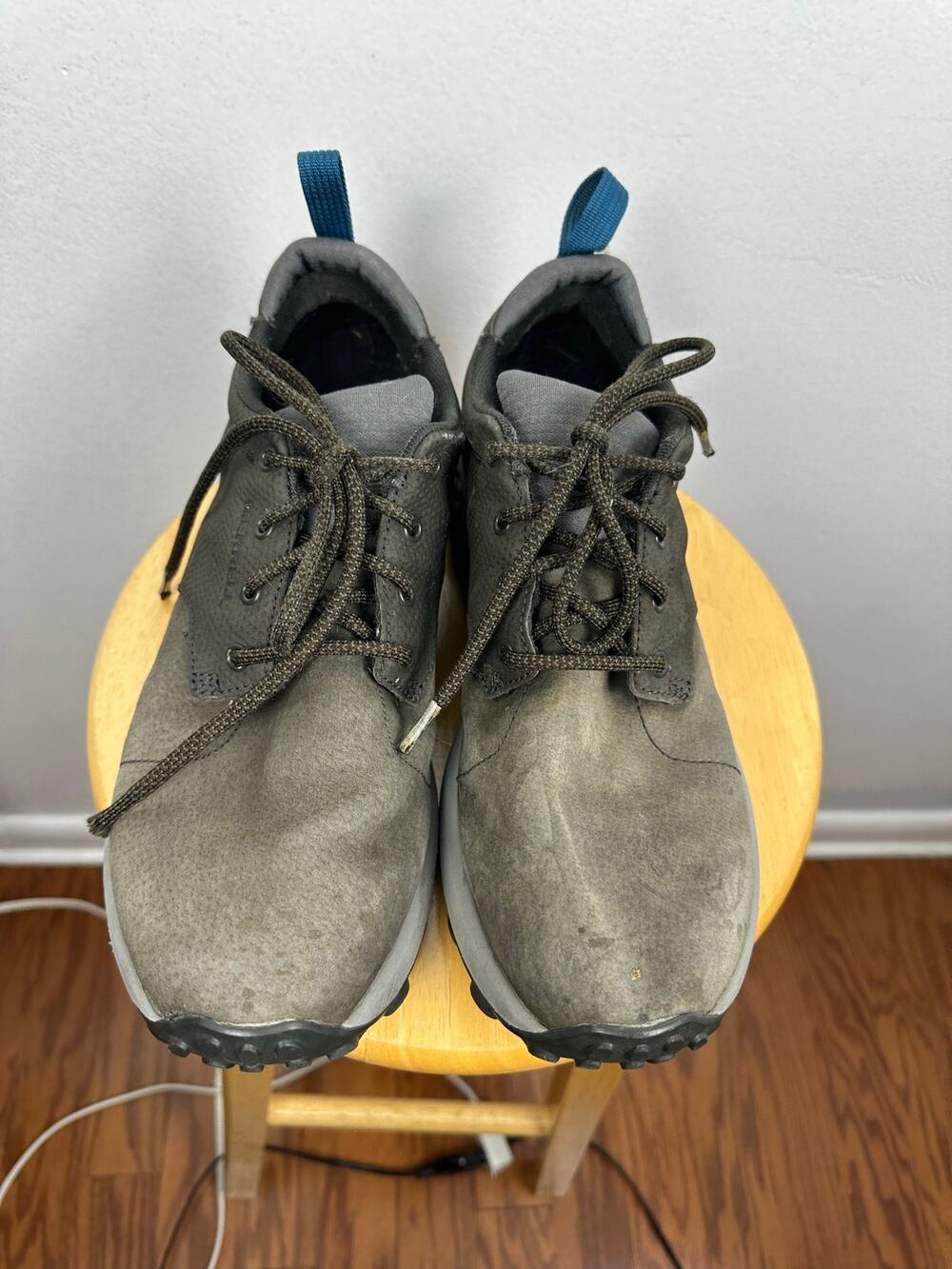 Merrell Jungle Lace AC+ Beluga Grey Suede Comfort Hiking Shoes Men's Size 10.5